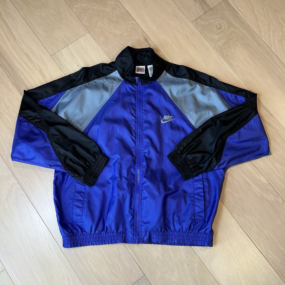 Vintage Nike Color Block Nylon Windbreaker Jacket Men’s Large